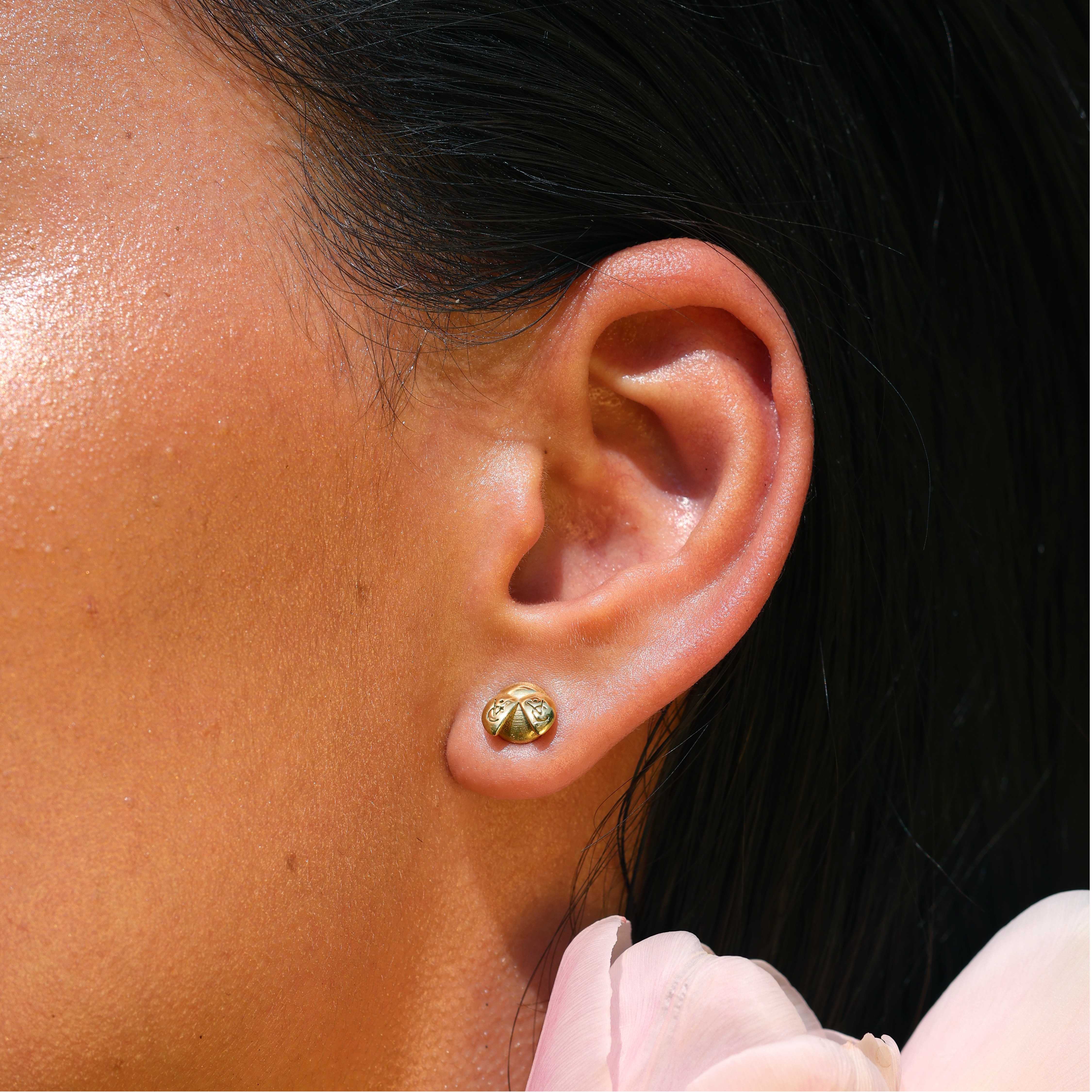 Butterfly Bloom Ladybug Ear Stud