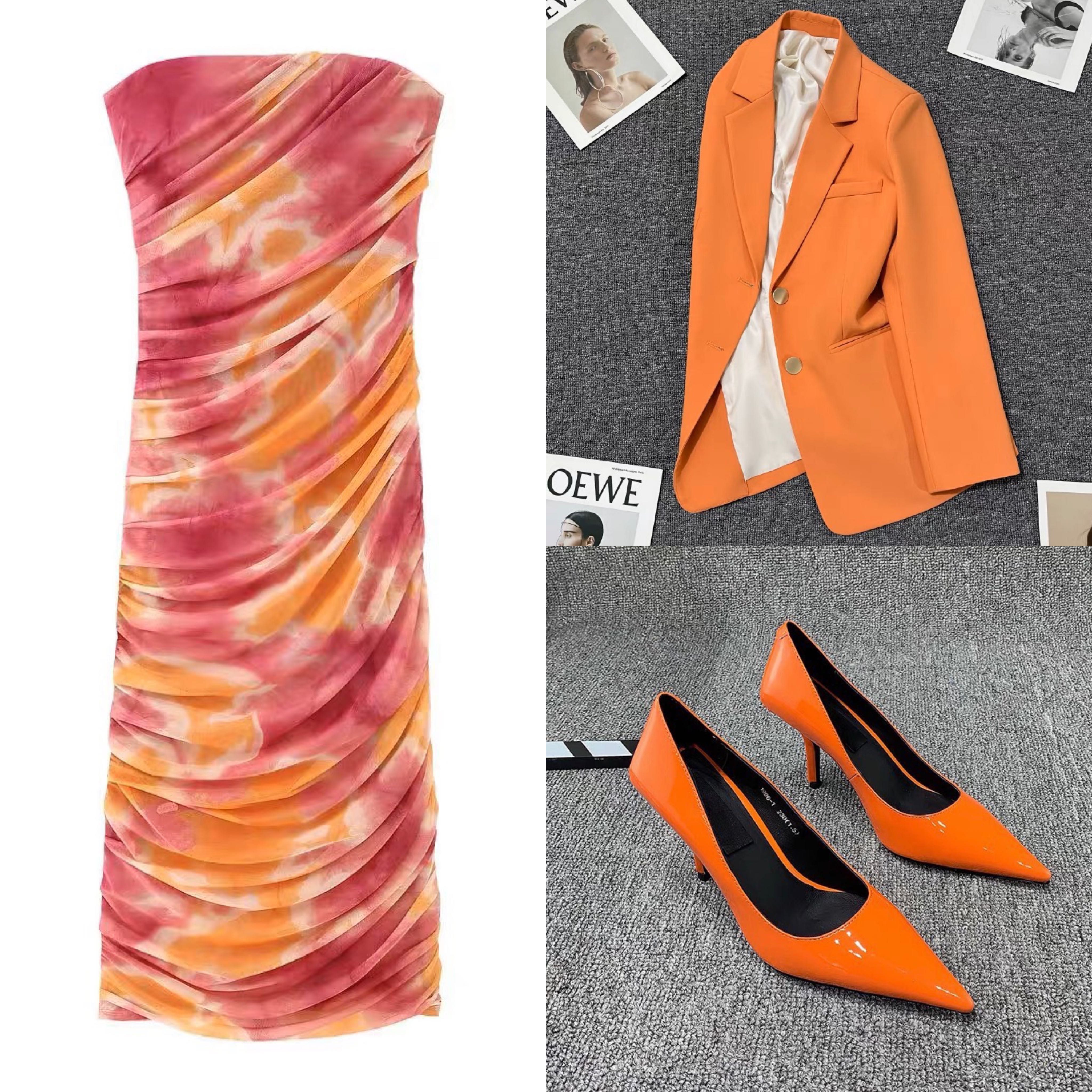 #V007CT1 Blazer+Dress+Heels