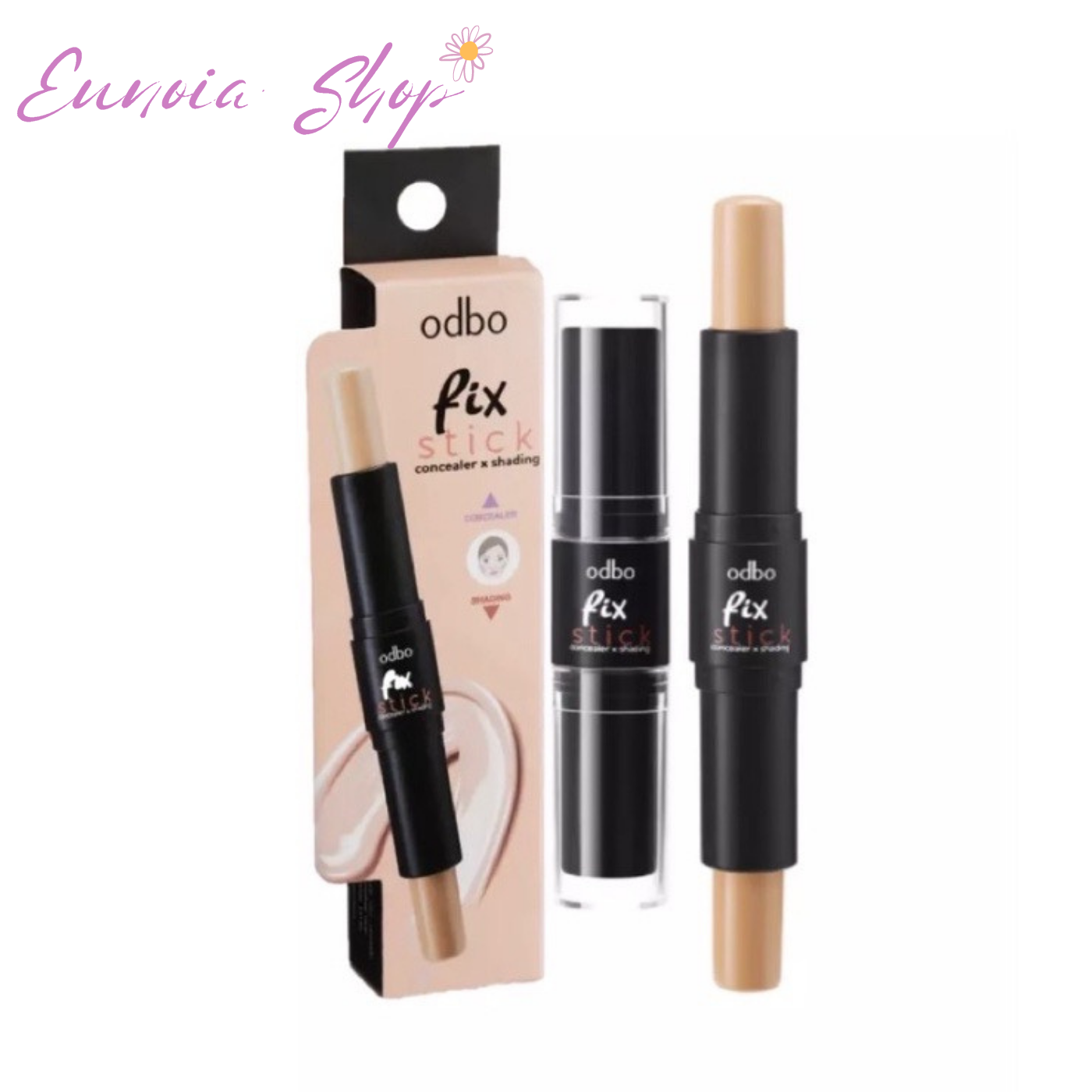 Odbo Fix Stick Concealer x Shading OD450 โอดีบีโอ ฟิกซ์ สติ๊ก คอนซีลเลอร์ เอ็กซ์ เฉดดิ้ง