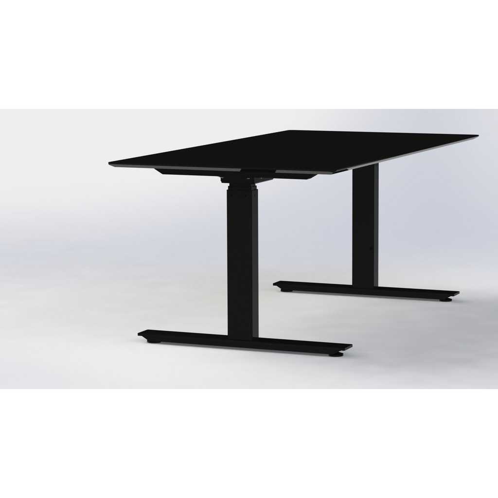 Modernform โต๊ะปรับระดับไฟฟ้ารุ่น LIFT ระบบหน่วยความจำ 120X70 ขาดำ/ท็อปดำ