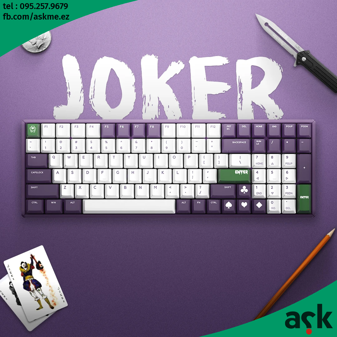 IQUNIX F96 Joker RGB Wireless : Gateron Brown sw