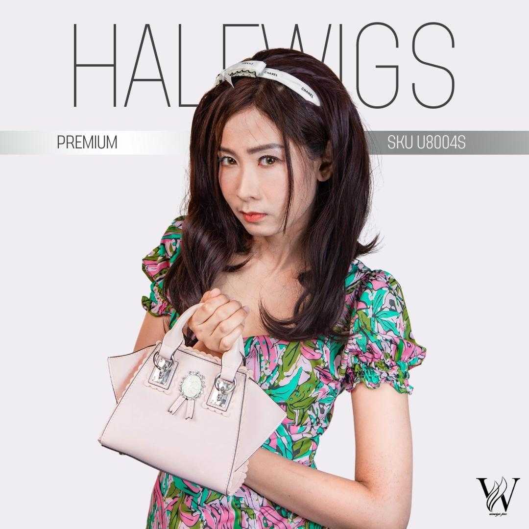 HALFWIGS ฮาฟวิกยาวประบ่า ความยาว 45 cm. วิกผมไหมเกาหลีเกรดพรีเมียม U8004S