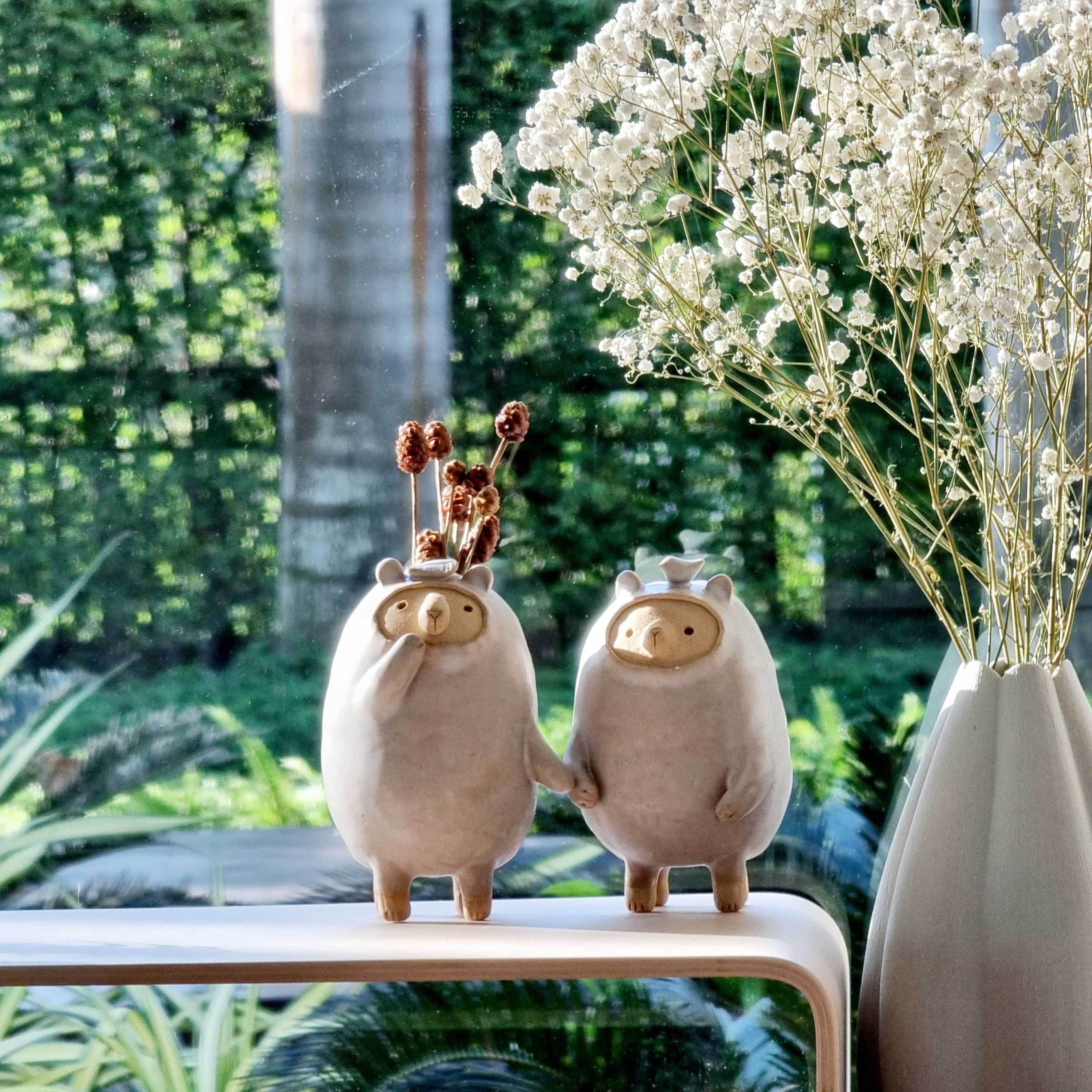 Twin Grey Sheep: น้องแกะสีเทาเซรามิค (คู่)