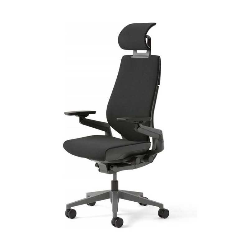 Modernform เก้าอี้ Steelcase ergonomic รุ่น Gesture พนักพิงสูงแบบ Wrap โครงเทา