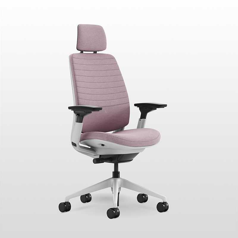 Modernform เก้าอี้ทำงาน Steelcase รุ่น Series 2 HIGH BACK โครงขาว พนักพิง เบาะหุ้มผ้า
