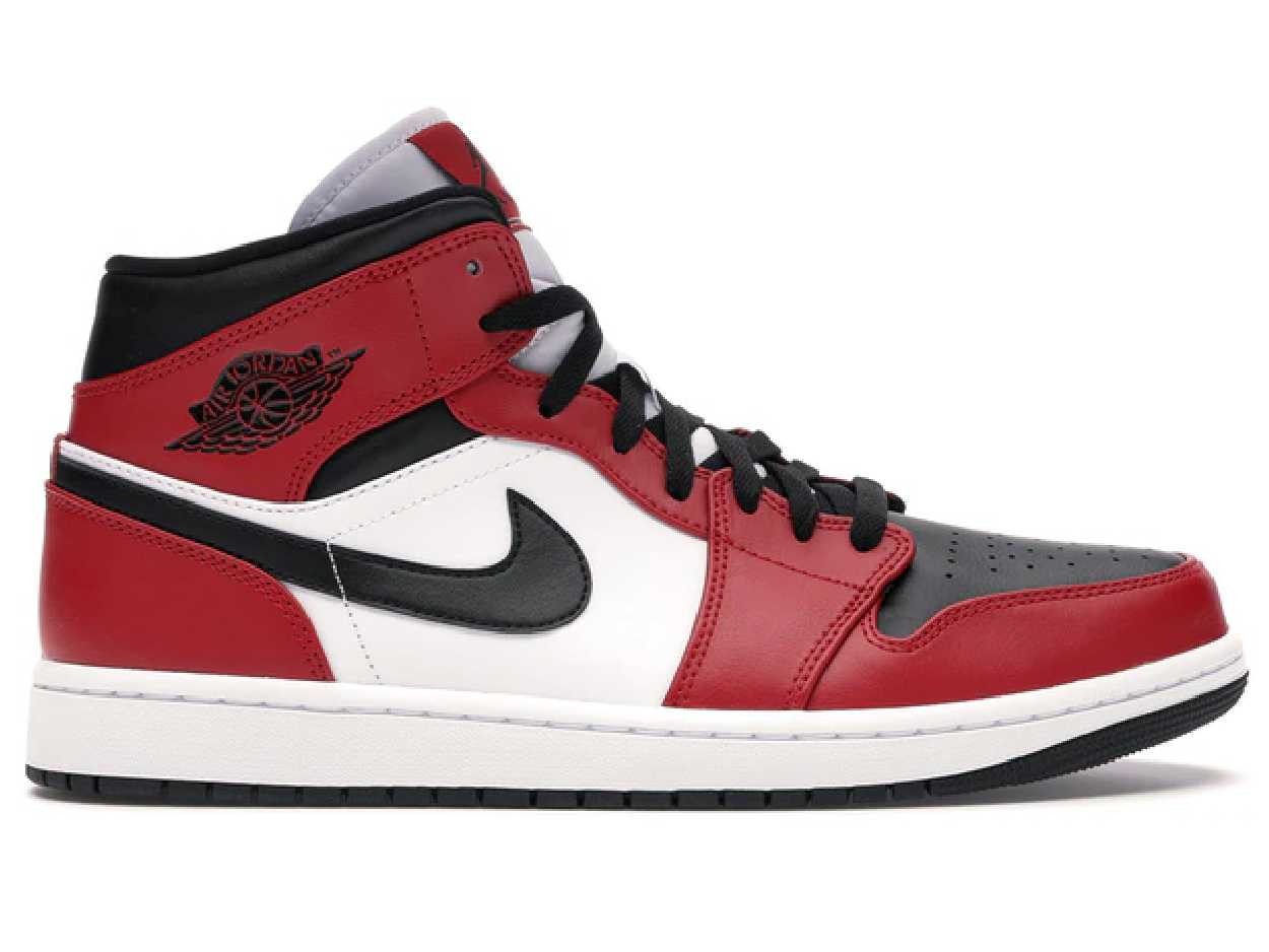 Nike Jordan 1 Mid Chicago Toe