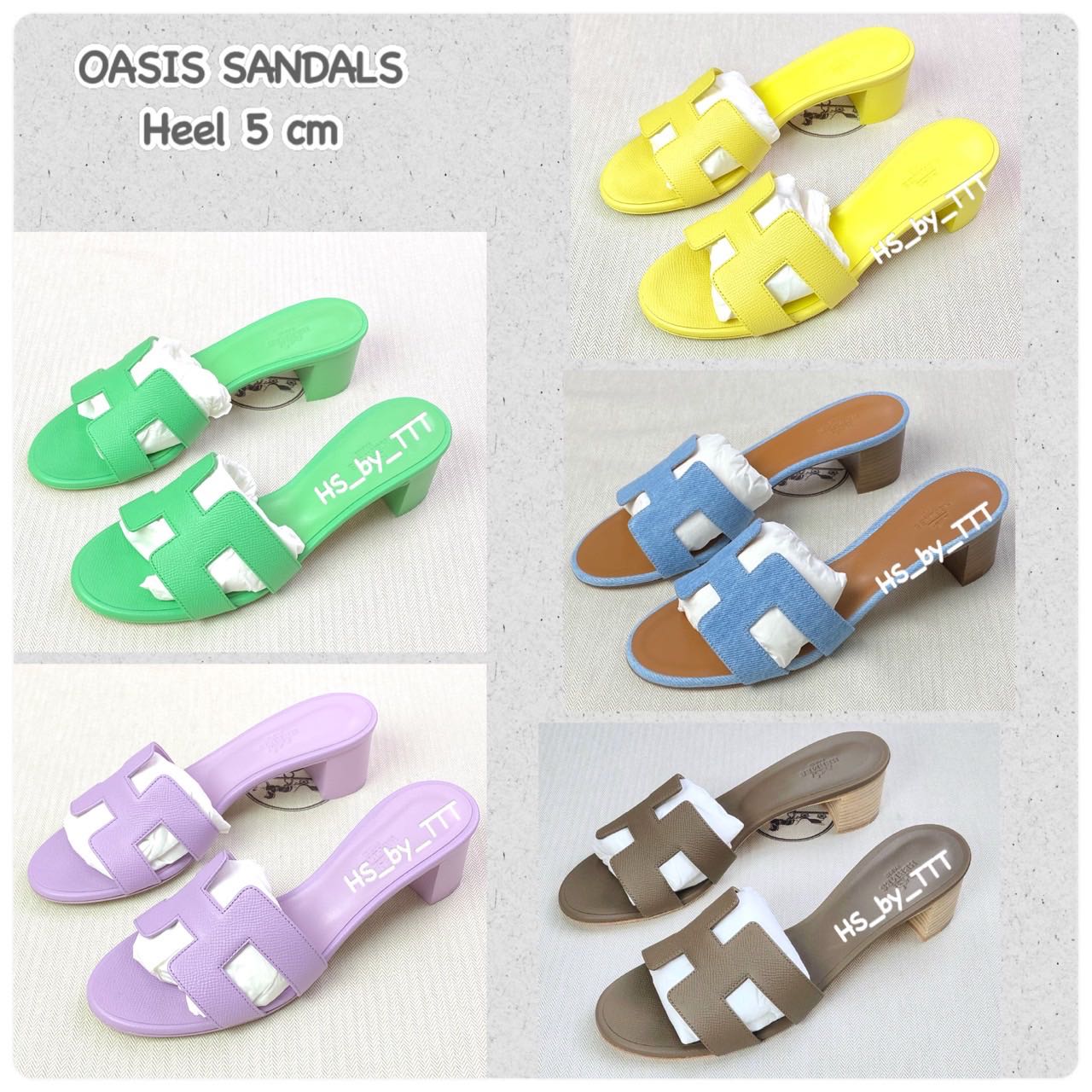 Hermes Oasis Sandals (Heel 5cm) Special Color สอบถาม Size ก่อนกดสั่งซื้อ