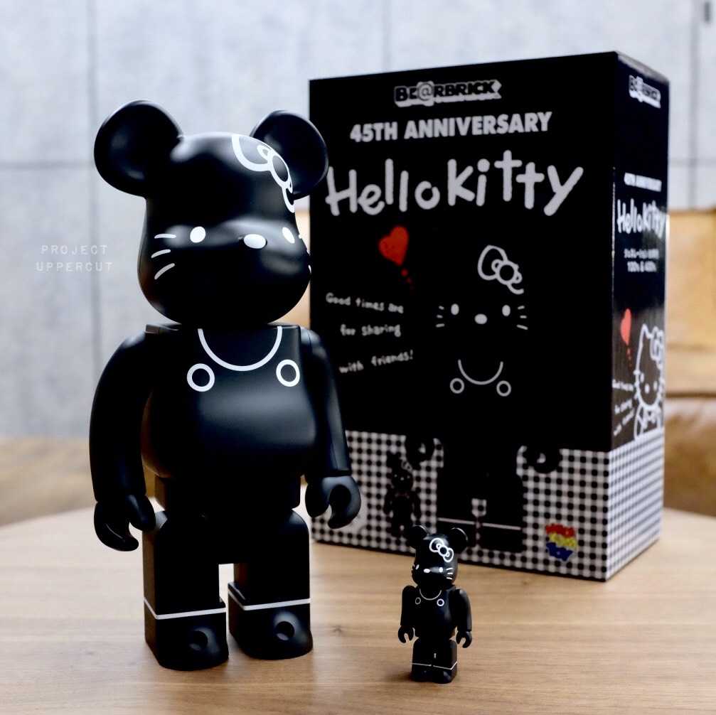 BE@RBRICK 400%+100% HELLO KITTY - Generation 80's (Black) [New]