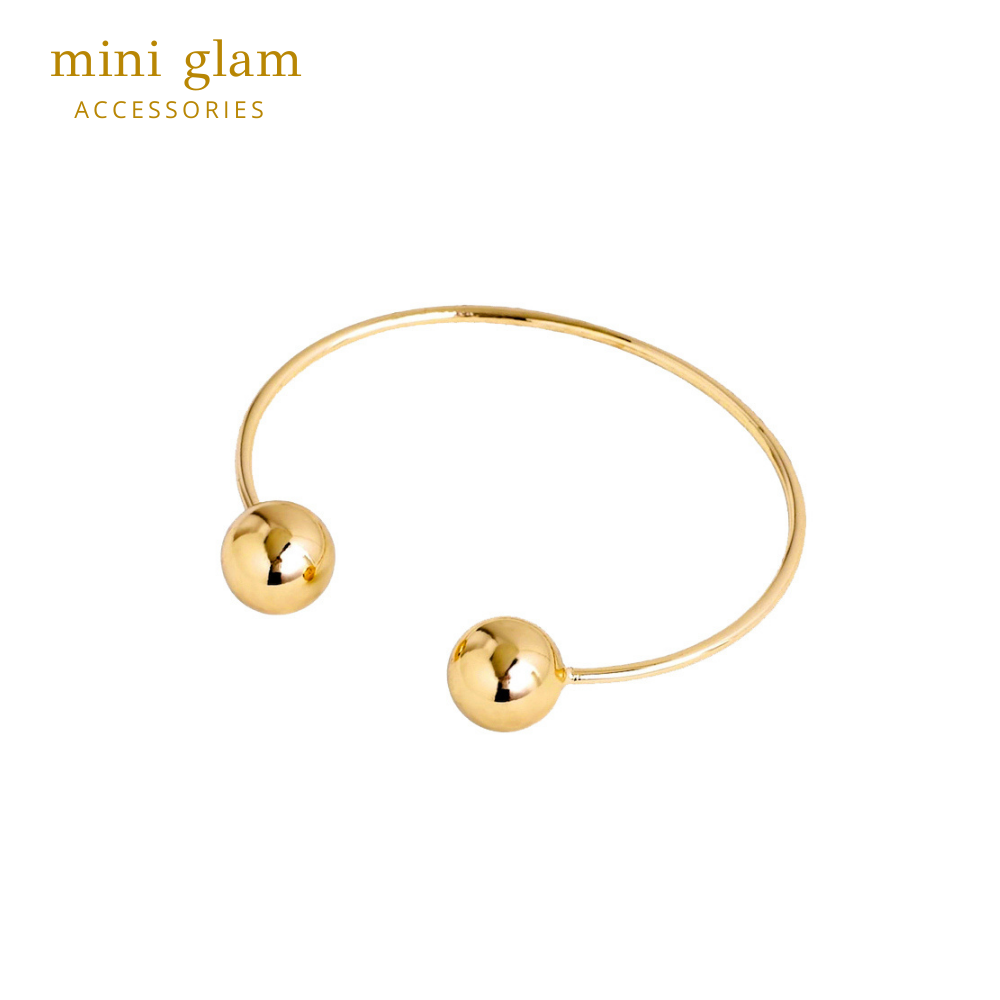 Miniglam Double Metallic Ball Bracelet (Gold)