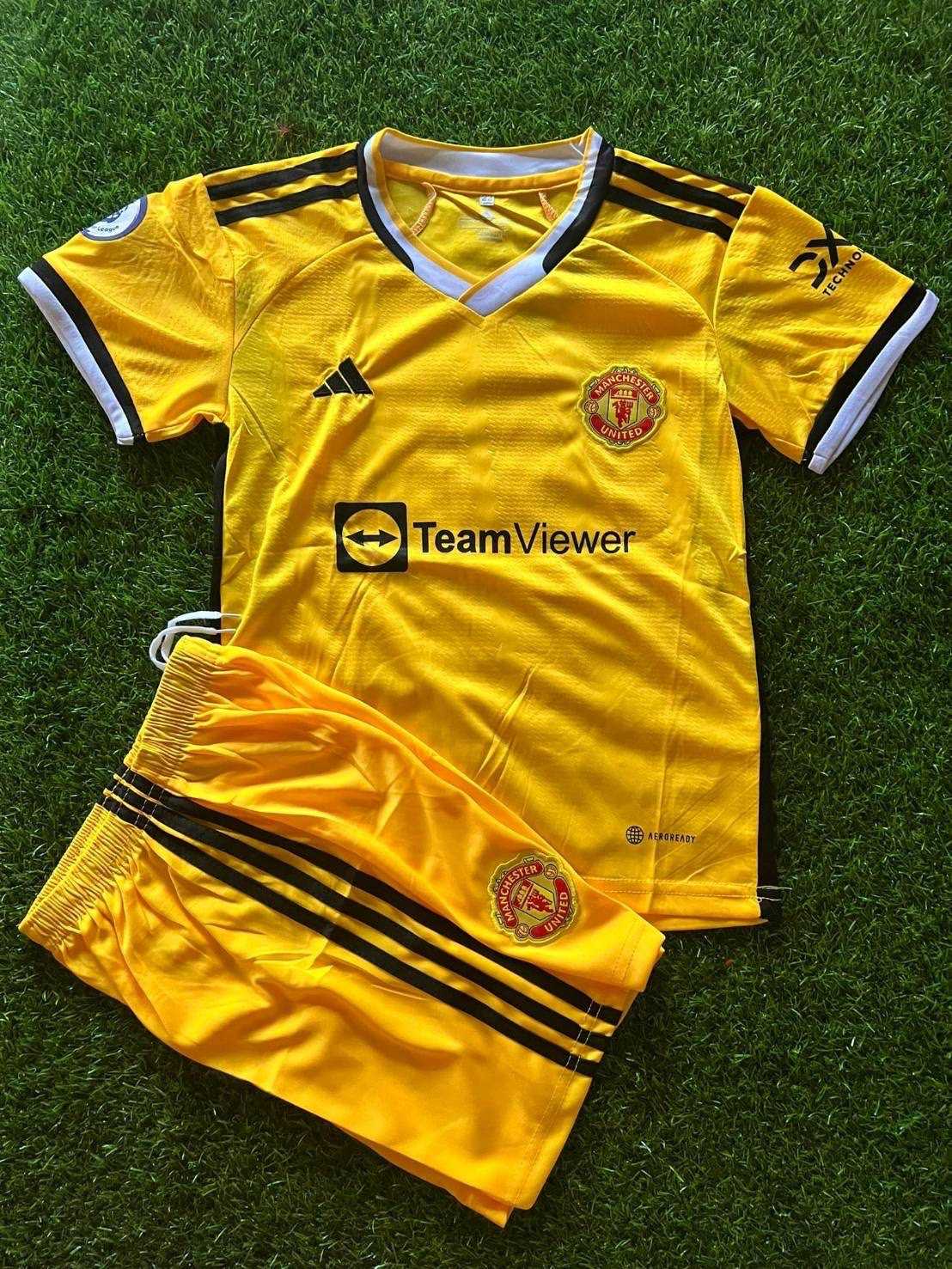 [[กดสั่งซื้อได้เลย]] ชุดเด็ก แมนยู สีเหลือง รุ่นปี 2023-24 [รหัส MAN-3248]