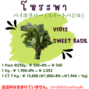 โหระพา  SWEET BASIL  ホラパー(250g) ￥500