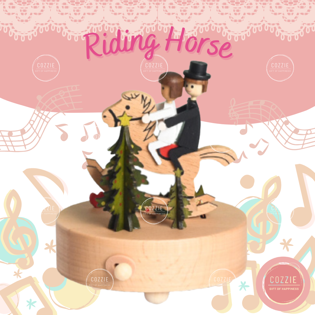 Couple Riding Horse, LOVER❤️Music box collection