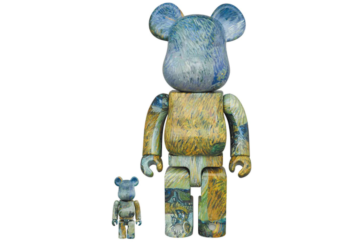Bearbrick Van Gogh (Country Road in Provence by Night) 100% & 400% Set