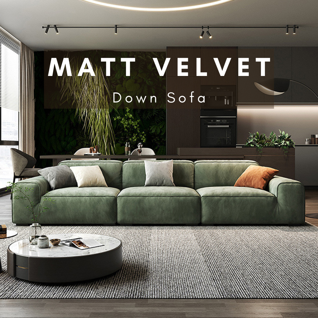 Matt Velvet Down Sofa