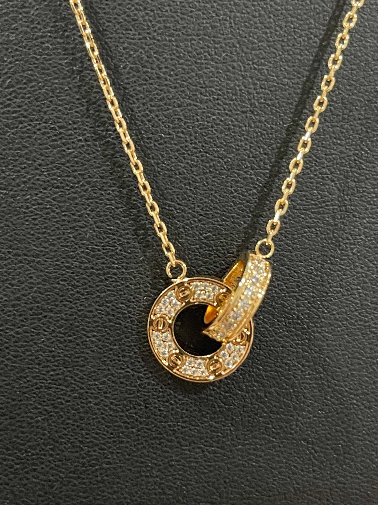 จี้เพชรlove ตัวเรือน rose gold