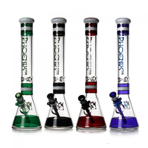Phoenix Star Thick Color Glass Beaker Bong | 45 cm