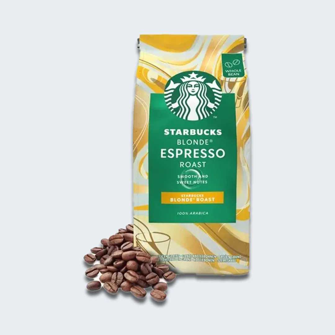 starbuck blonde espresso roast 100% arabica ( แบบเม็ด ) น้ำหนัก  200 กรัม