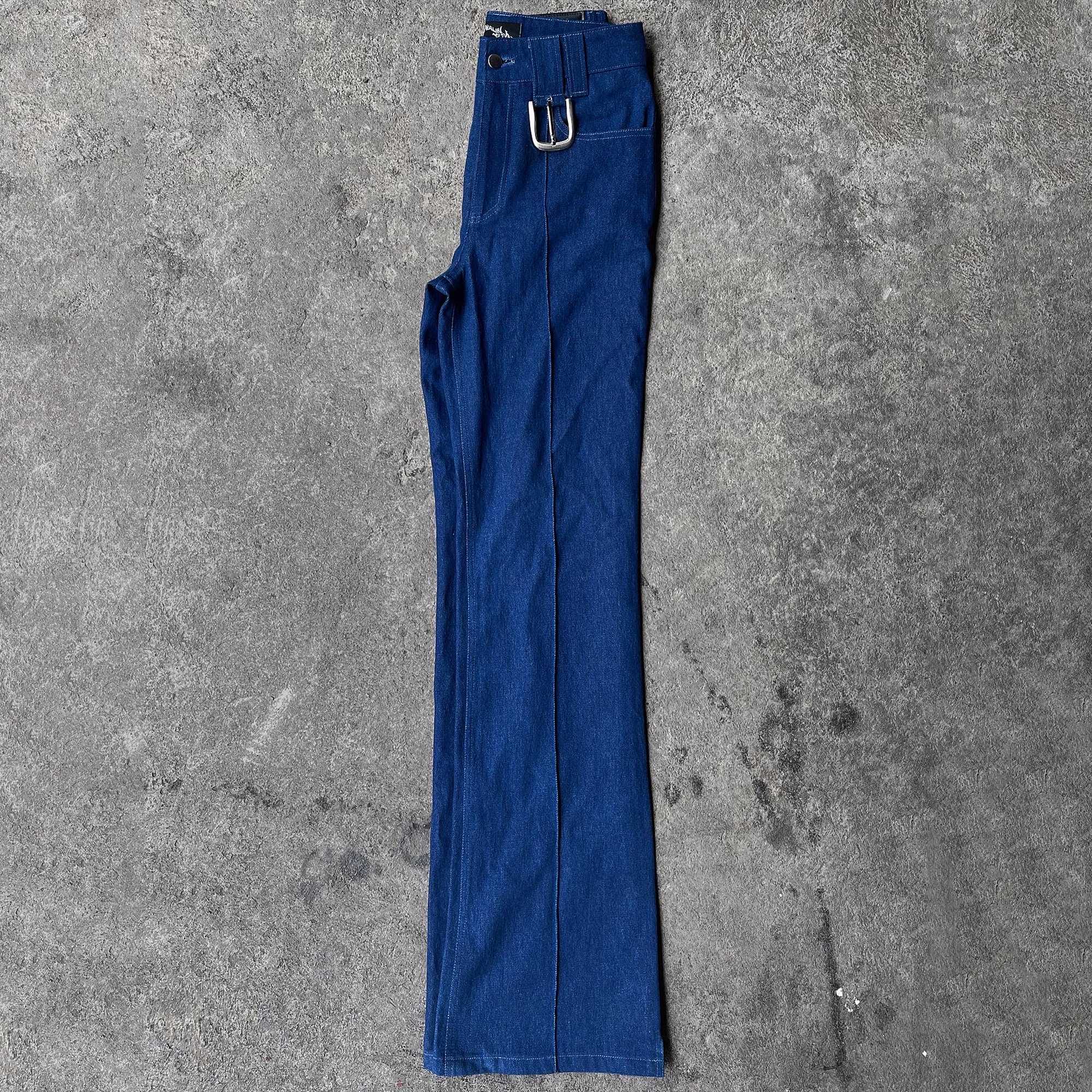 Classic Buckle Flared Jeans