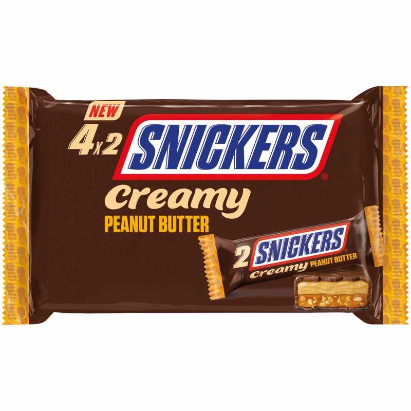 Snicker Creamy Peanut Butter 1 แพ็คมี 4 ซองๆละ 2 ชิ้น