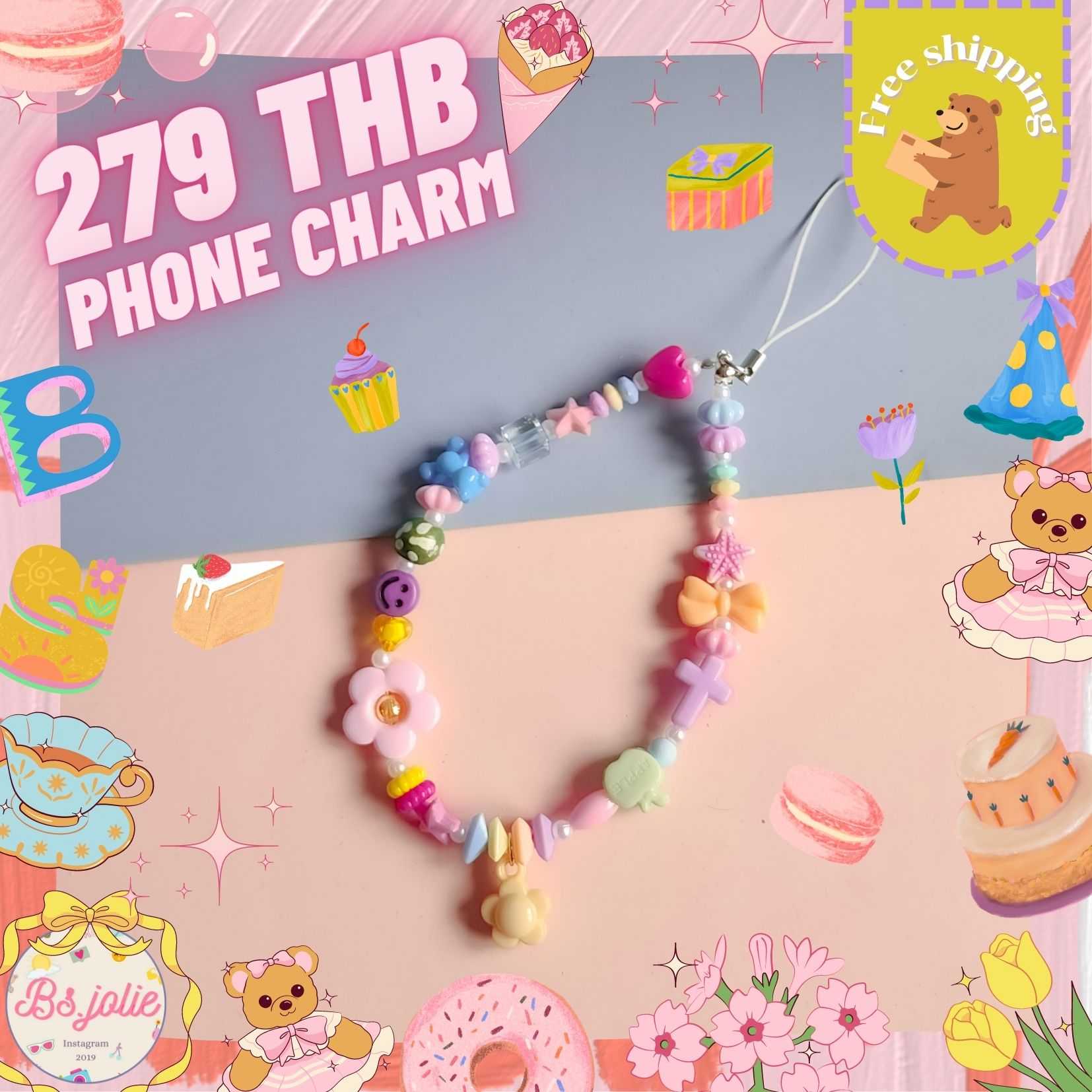 Phone charm จี้ดอกไม้