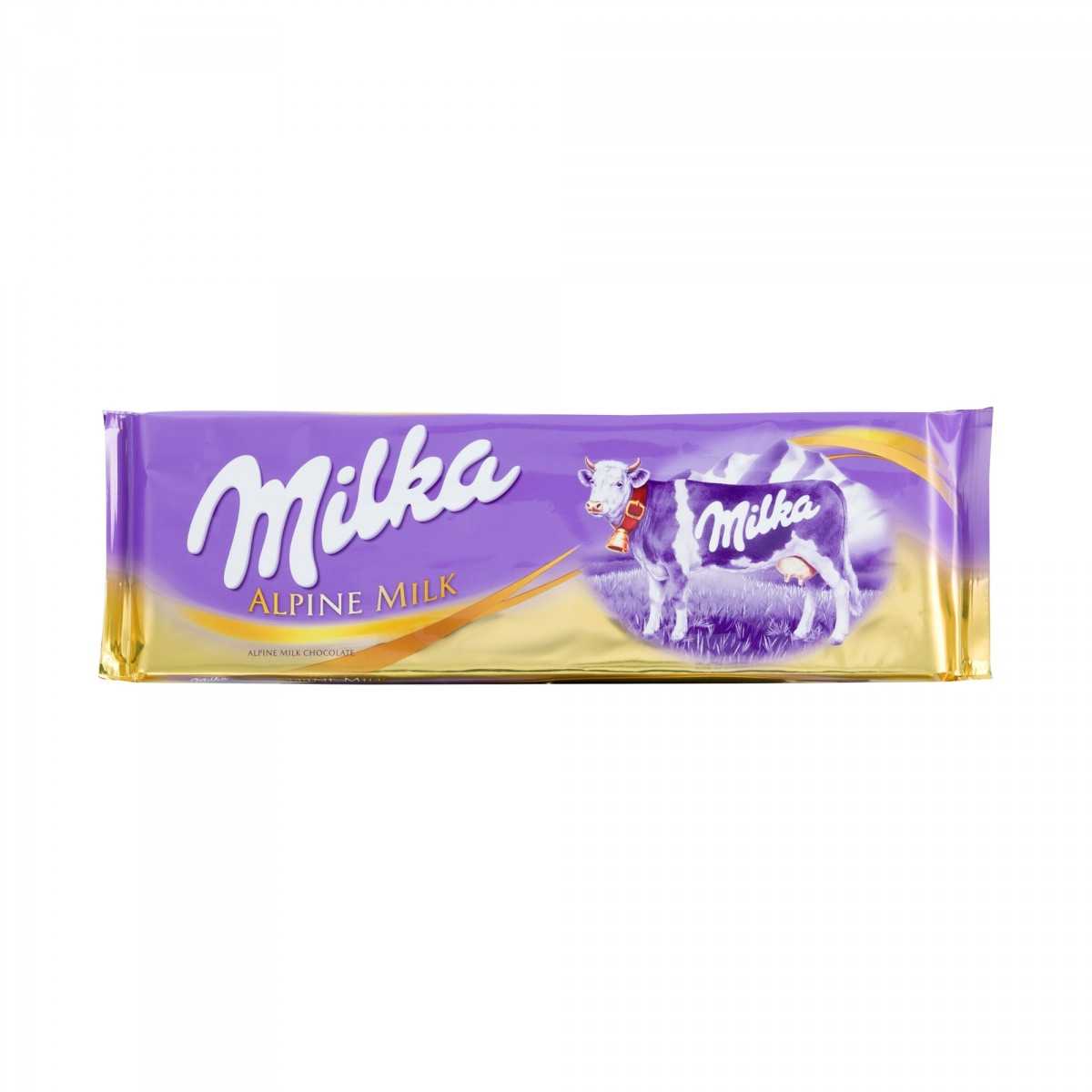 Milka Chocolate Bar Alpine Milk น้ำหนัก 270 กรัม