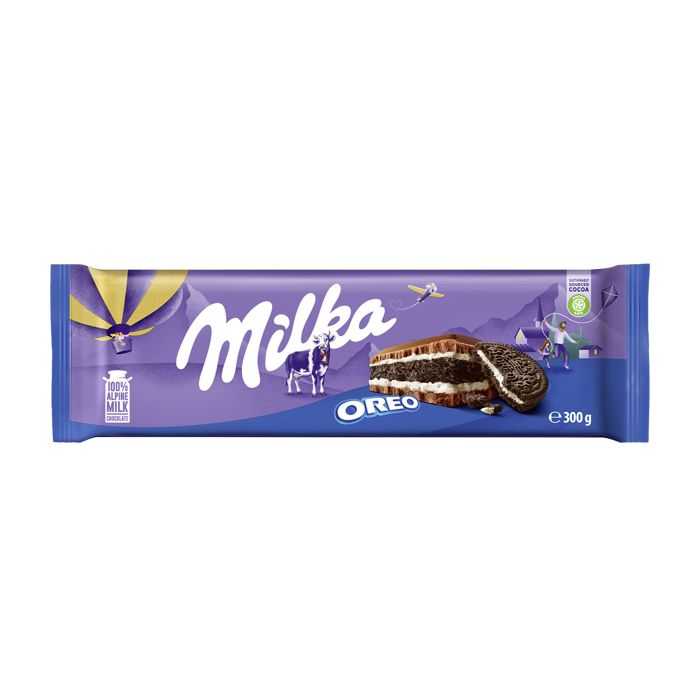 Milka Chocolate Bar Oreo น้ำหนัก 300 กรัม