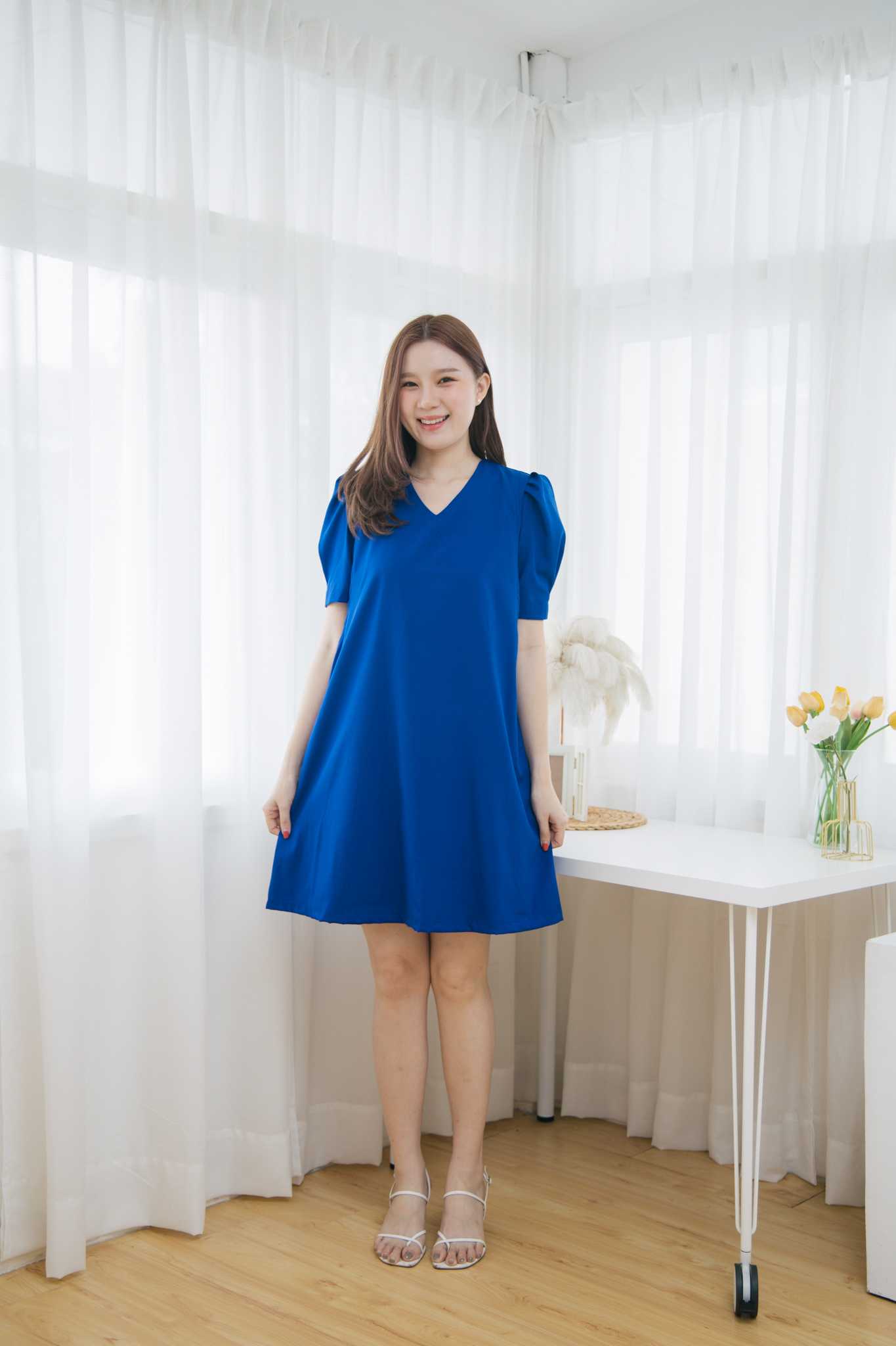 ชุดให้นม Blue paris dress