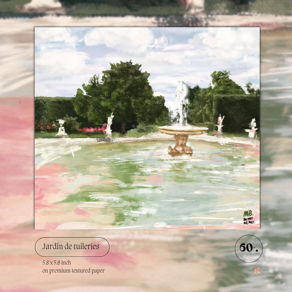 Art-print : Jardin des tuileries