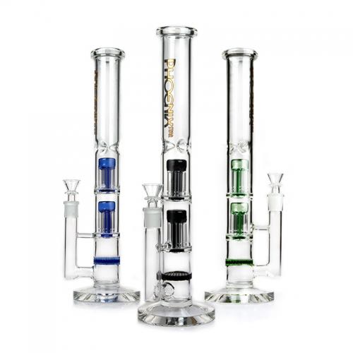 PHX Star Straight Bong with Honeycomb & 6 Arms Perc | 35 cm