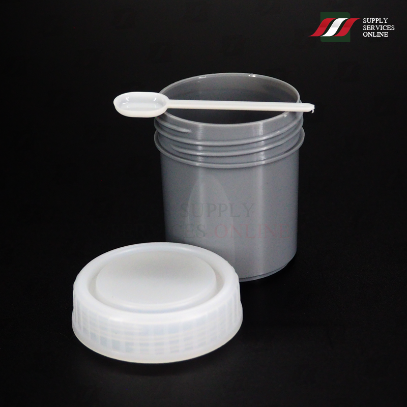 กระปุกเก็บอุจจาระพร้อมช้อน ราคาถูกมาก Container 40mL with Spoon/ 100 ใบ