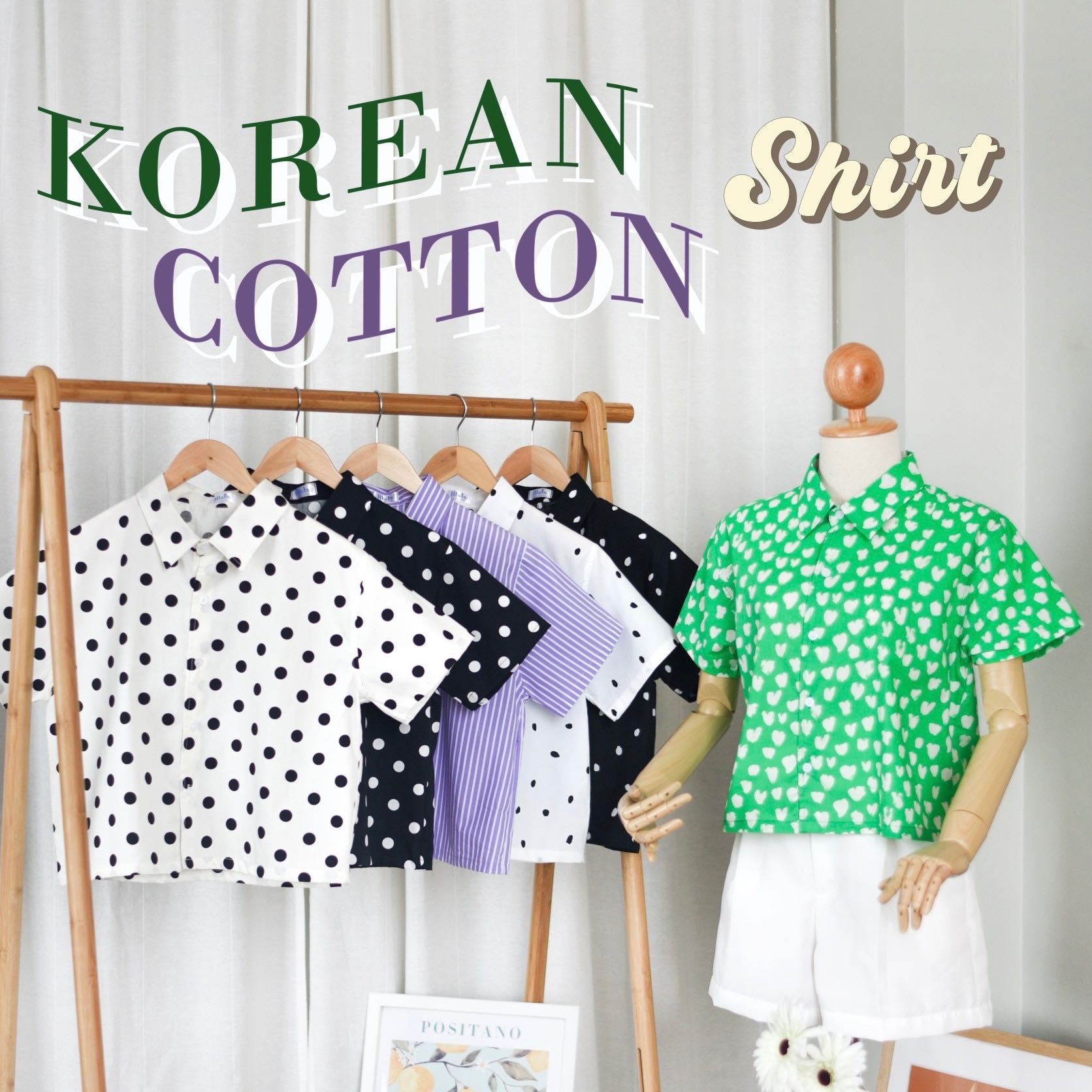 Korean Cotton Lapel Shirt in Multiple Colour main image 1