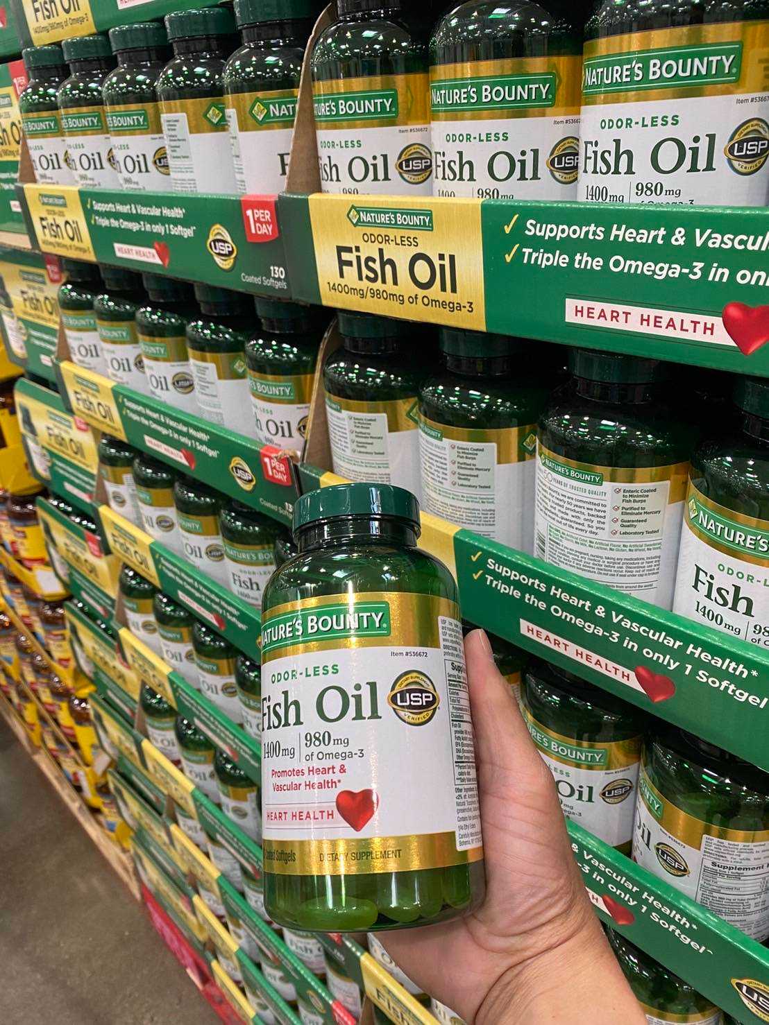 Best DEAL : OMEGA 3 Natures Bounty Fish Oil 1400 mg 130 softgels