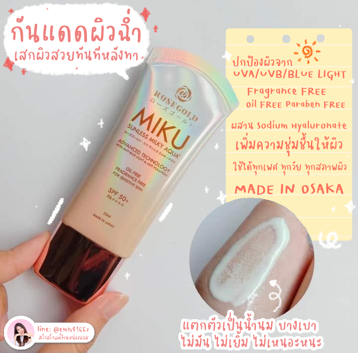 MIKU sunscreen กันแดดแพทตี้🇯🇵 1 หลอด