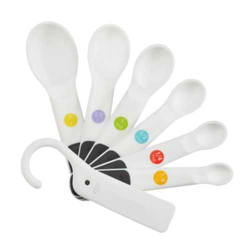 ช้อนตวง พลาสติก สีขาว l OXO GG 7 Pcs. Plastic Measuring Spoon White