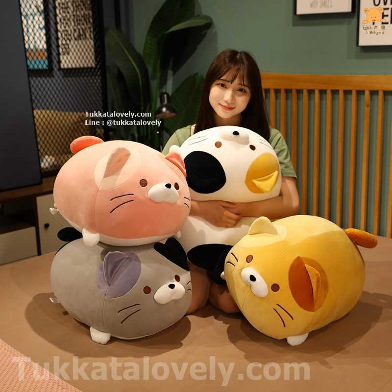 ตุ๊กตาแมวอ้วนใหญ่ 60 cm.
