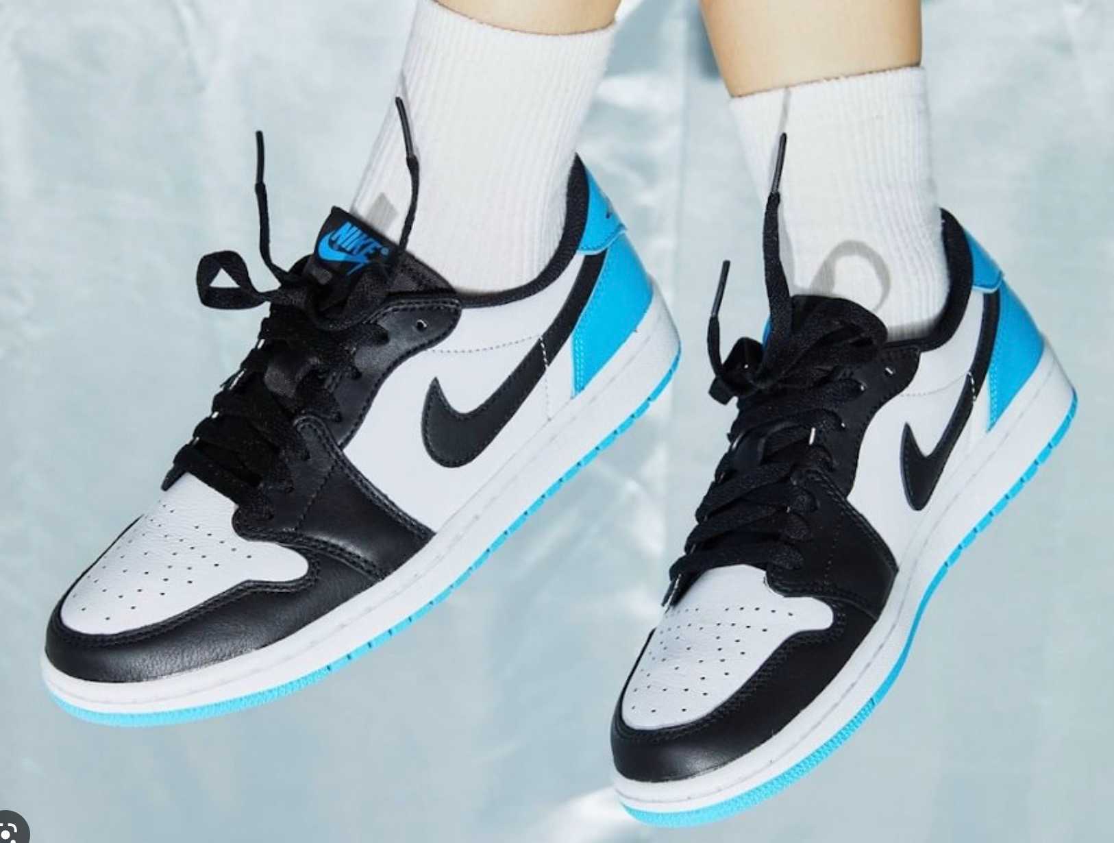 Jordan 1 Retro Low OGBlack Dark Powder Blue