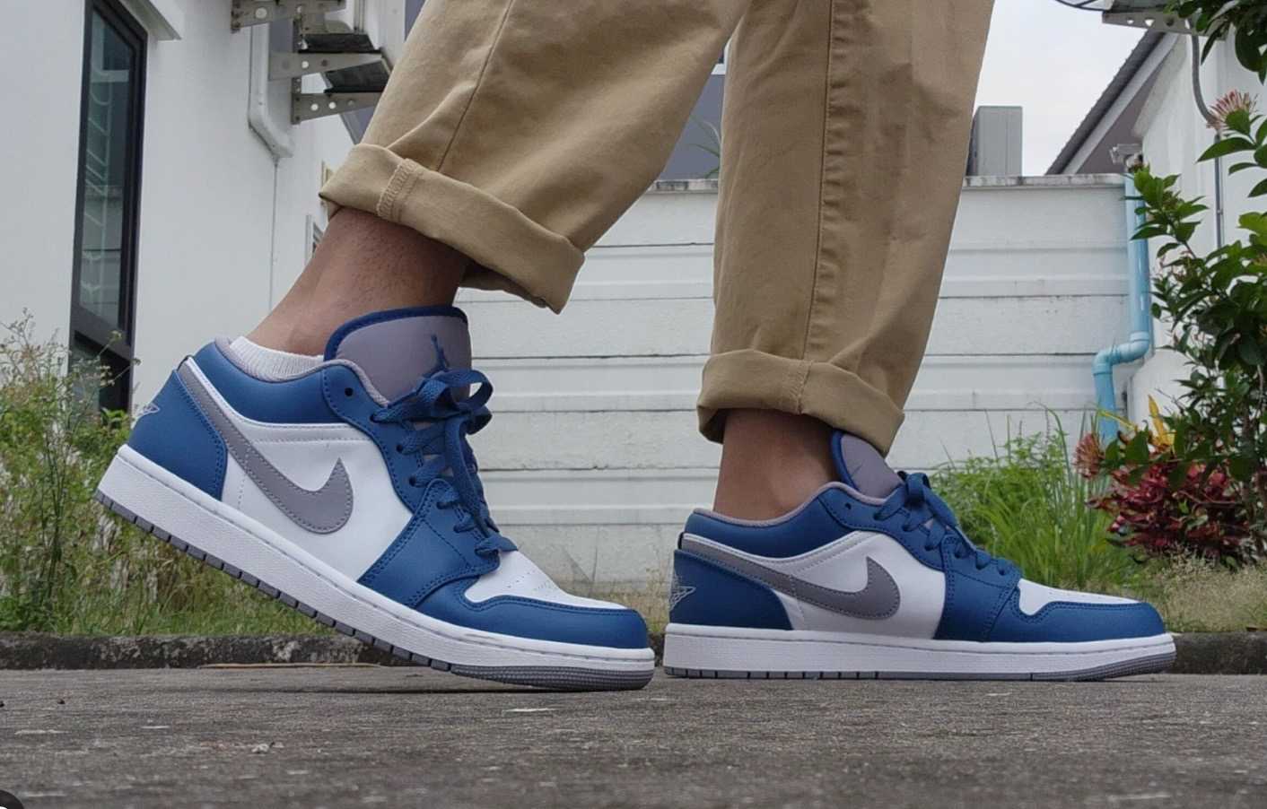 Nike  Air Jordan 1 Low GS 'True Blue Cement' (GS)