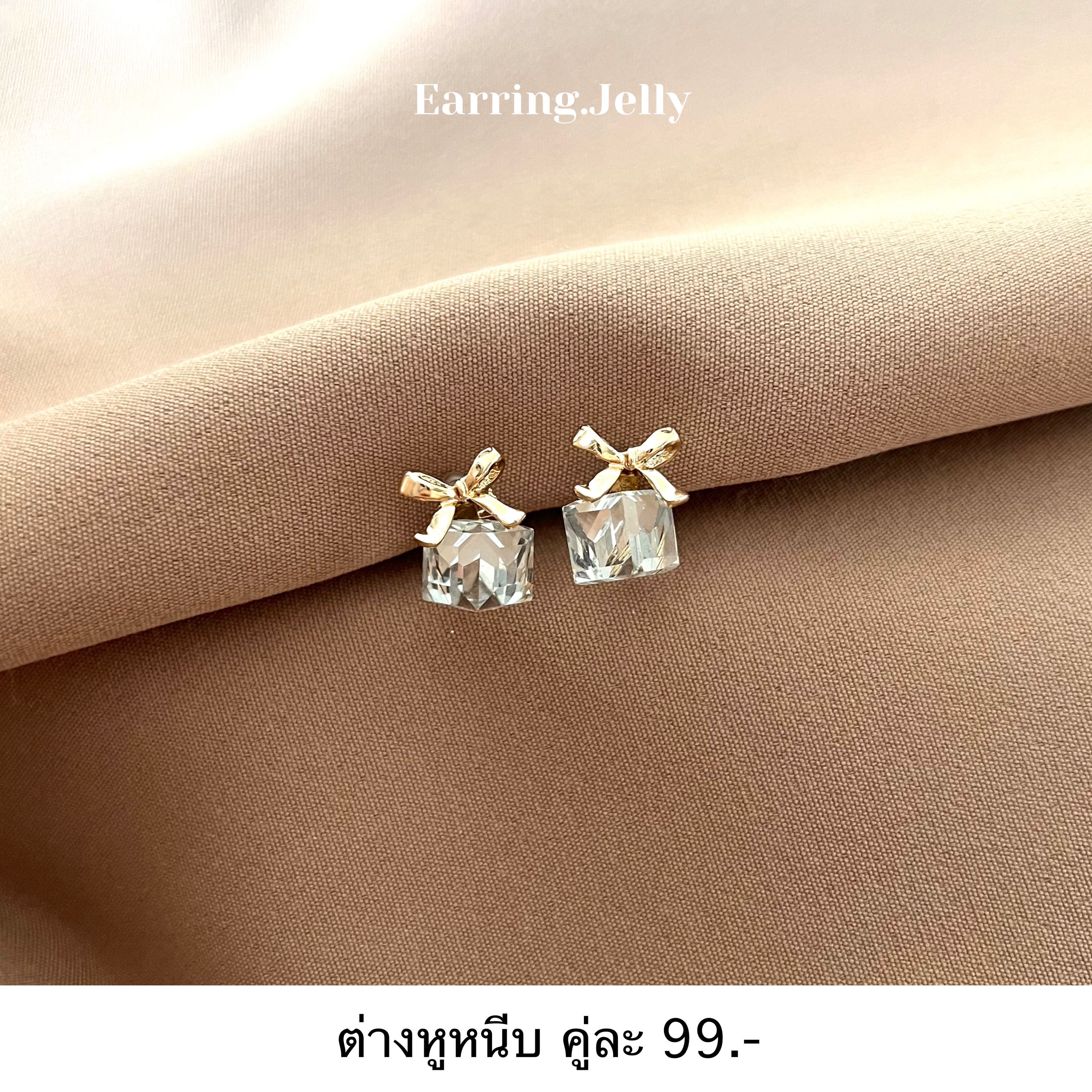 ✨☁️ โบว์เพชรสี่เหลี่ยม แป้นใส