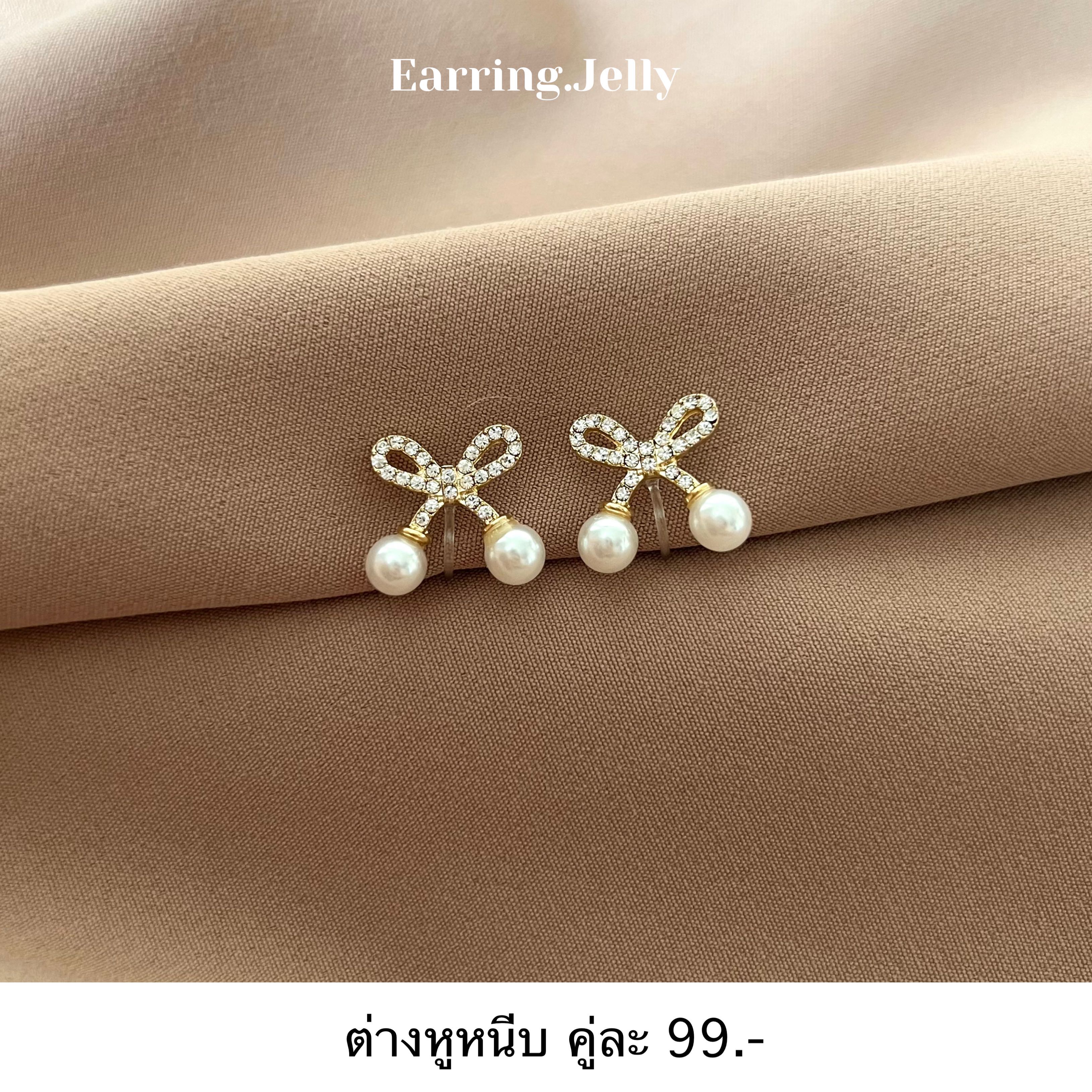 ✨☁️ โบว์เพชรมุกเล็ก แป้นใส 