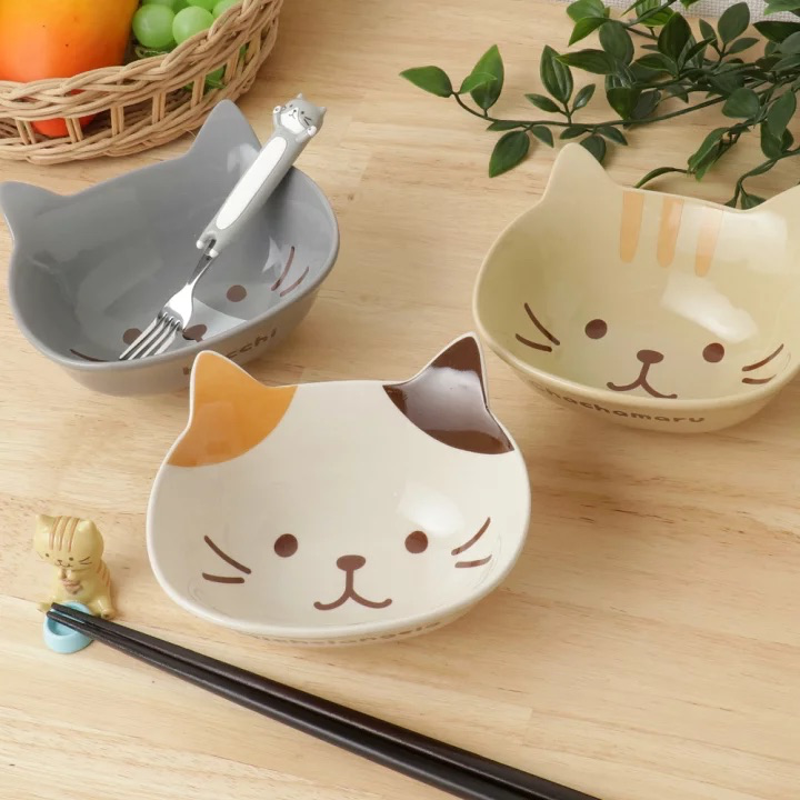 พร้อมส่ง! ชาม die cut หน้าแมว