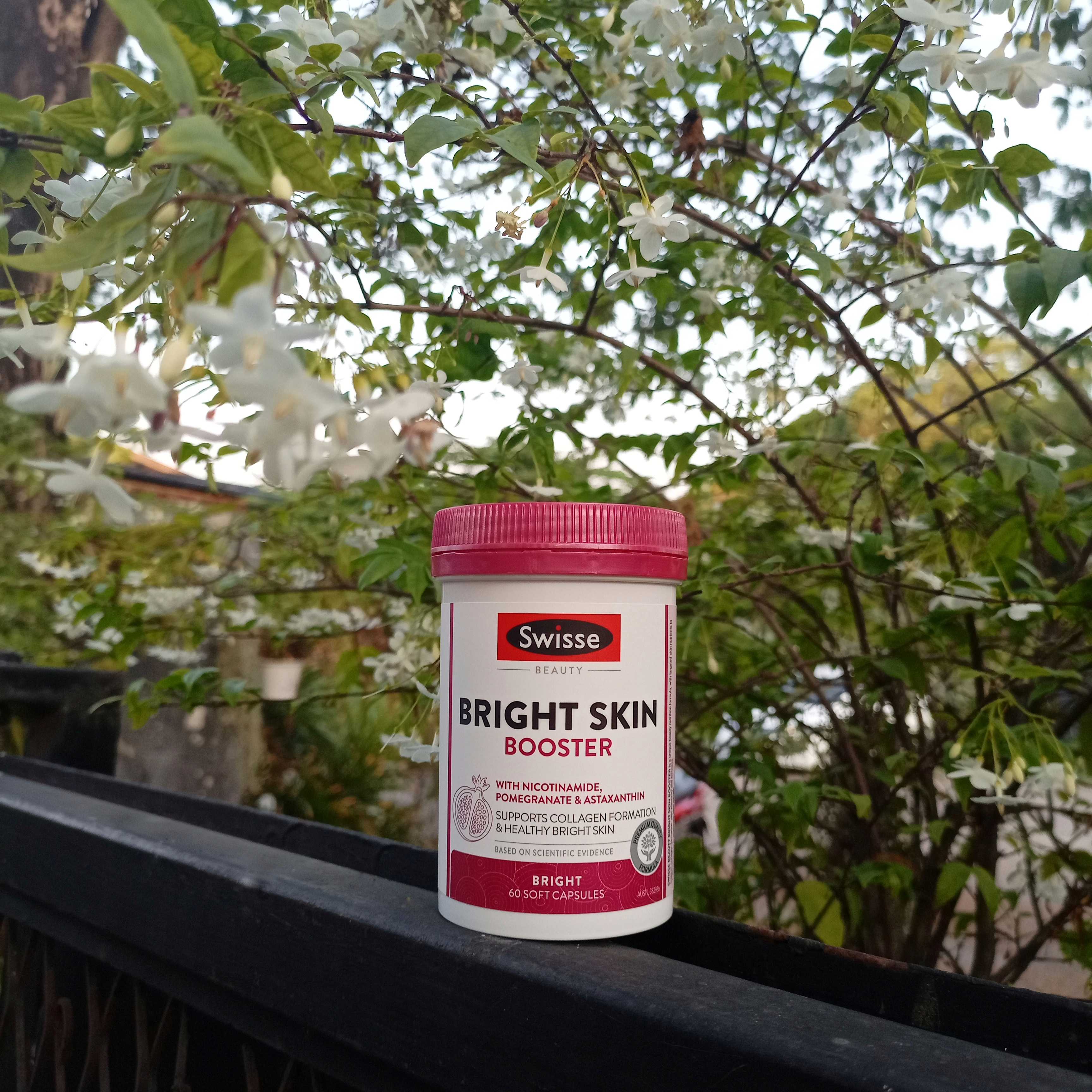 Swisse Bright Skin Booster 60 soft capsules กระตุ้นการสร้างคอลลาเจน และให้ผิวกระจ่างใสดูสุขภาพผิวดี