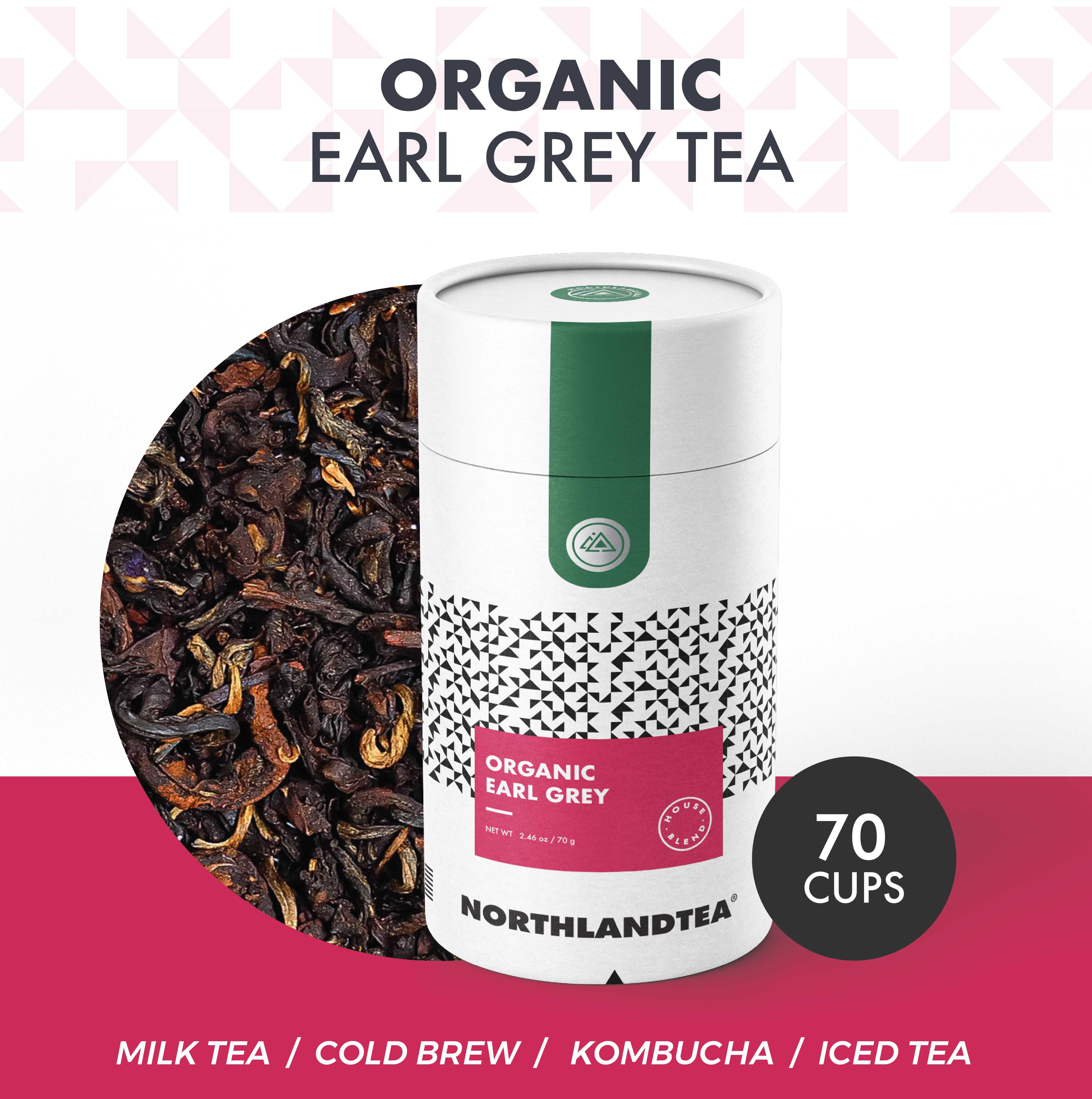 ชาเอิร์ลเกรย์ ออร์แกนิค ขนาด 70 กรัม HOT & ICED TEA / COLD BREW / KOMBUCHA