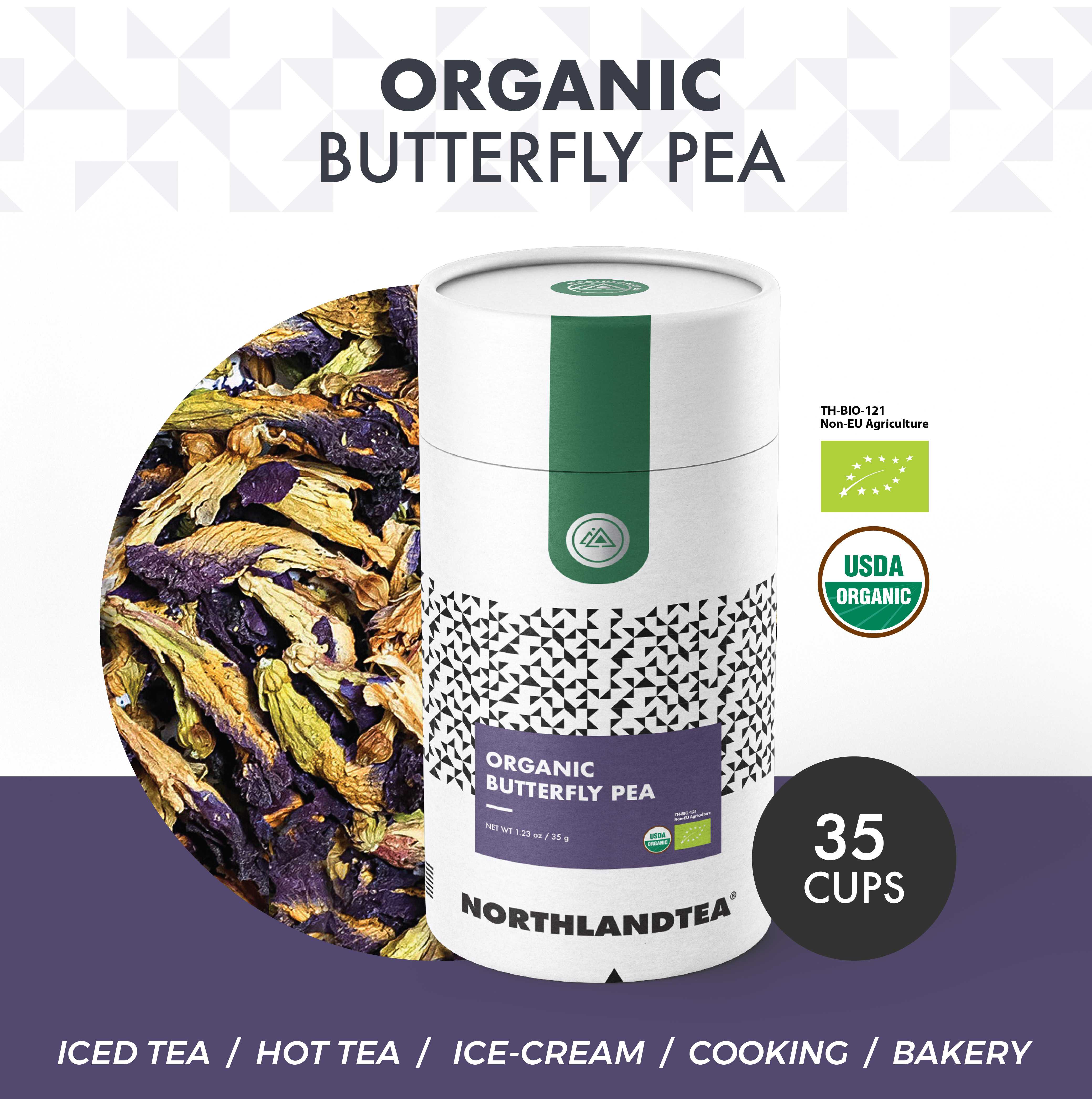 ชาอัญชัน USDA & EU ออร์แกนิค ขนาด 35 กรัม HOT & ICED TEA