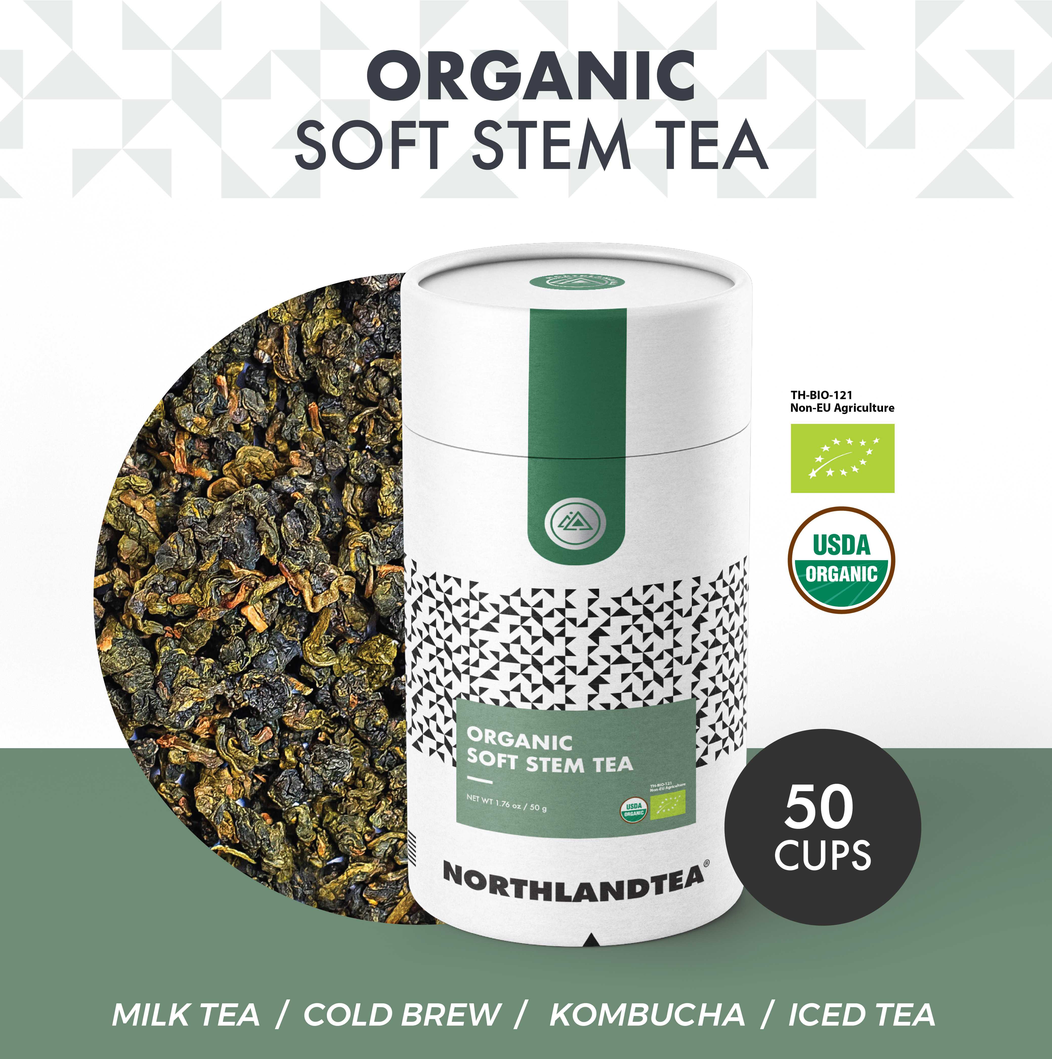 ชาอู่หลงก้านอ่อน USDA & EU ออร์แกนิค ขนาด 50 กรัม HOT & ICED TEA / COLD BREW / KOMBUCHA