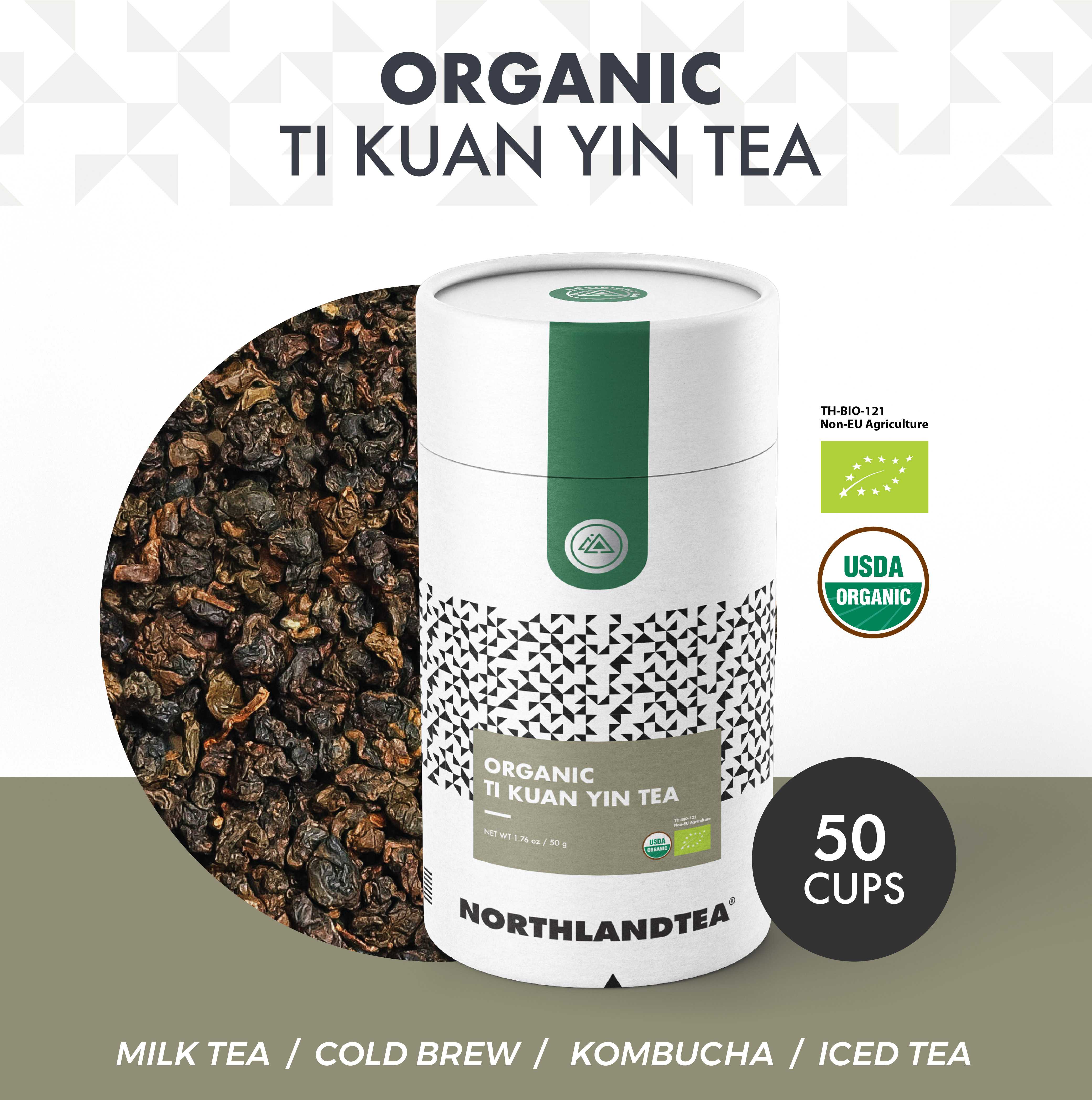 ชาทีกวนอิม USDA & EU ออร์แกนิค ขนาด 50 กรัม HOT & ICED TEA / COLD BREW / KOMBUCHA