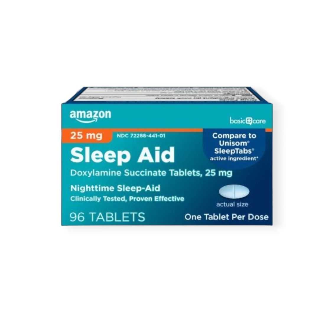 💥ลดราคาพิเศษ💥 ช่วยการนอนหลับ Basic Care Sleep Aid Tablets, 25 mg, 96 เม็ด