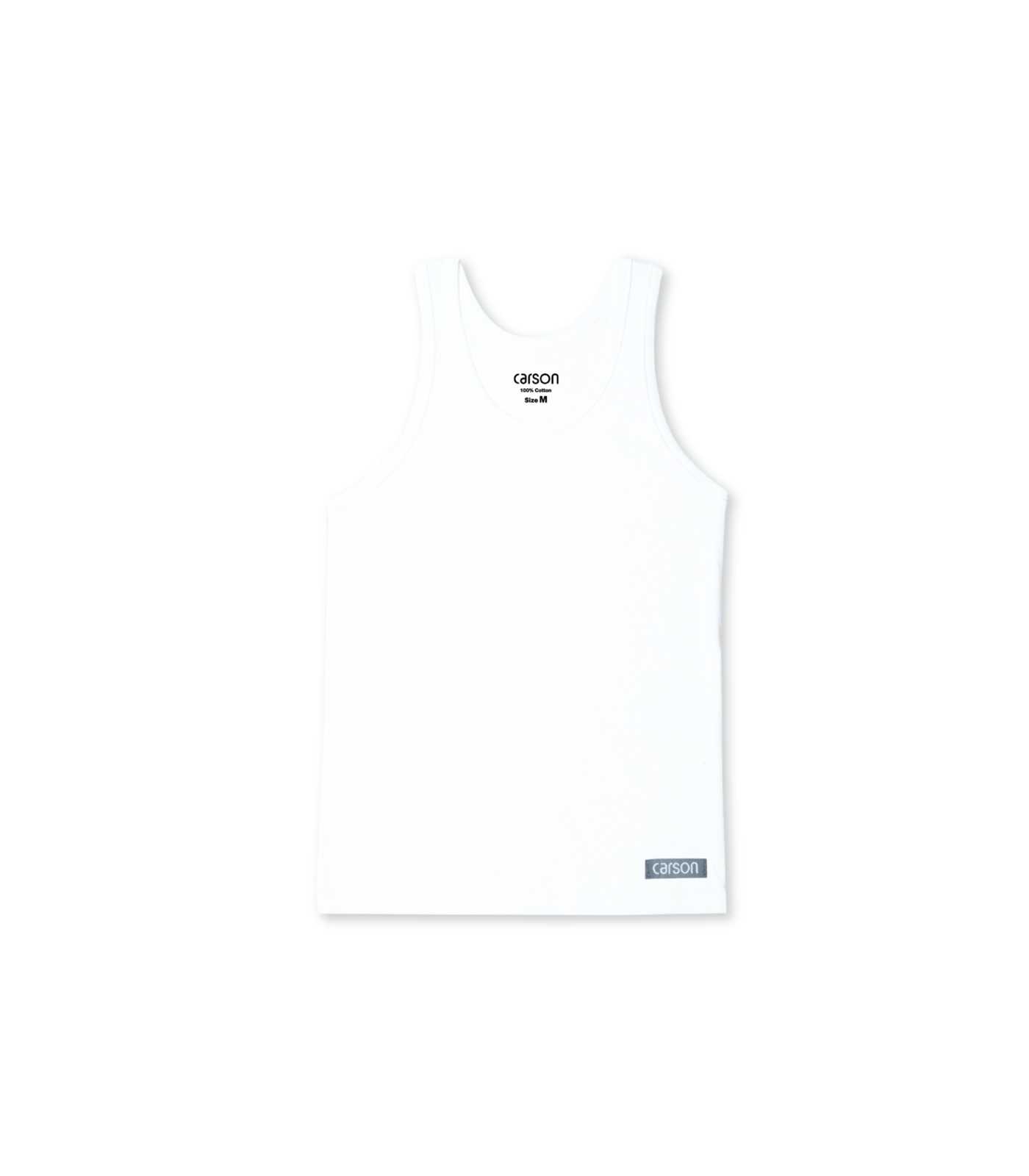 เสื้อกล้ามเด็กผู้ชาย Carson ผ้า cotton 100% เนื้อเนียน นุ่ม พิเศษ สีขาว แพ็ค 1 ตัว (MTT103/WH)