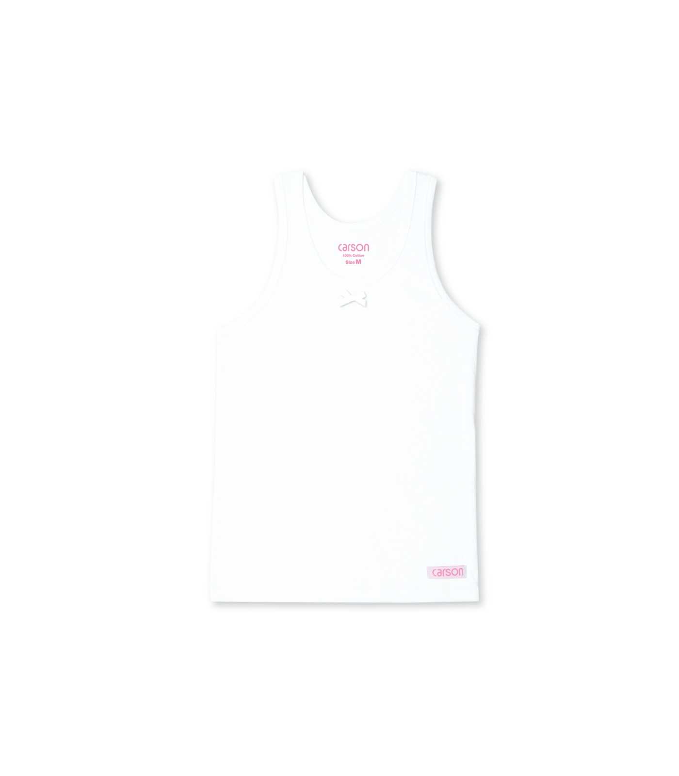 เสื้อกล้ามเด็กผู้หญิง Carson ผ้า cotton 100% เนื้อเนียน นุ่ม พิเศษ สีขาว แพ็ค 1 ตัว (MTT503WH)