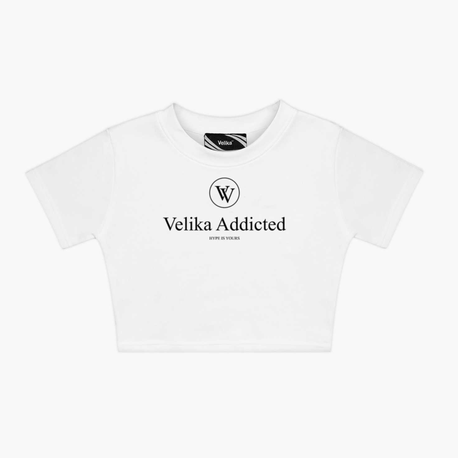 Double V Baby Crop Tee [White]