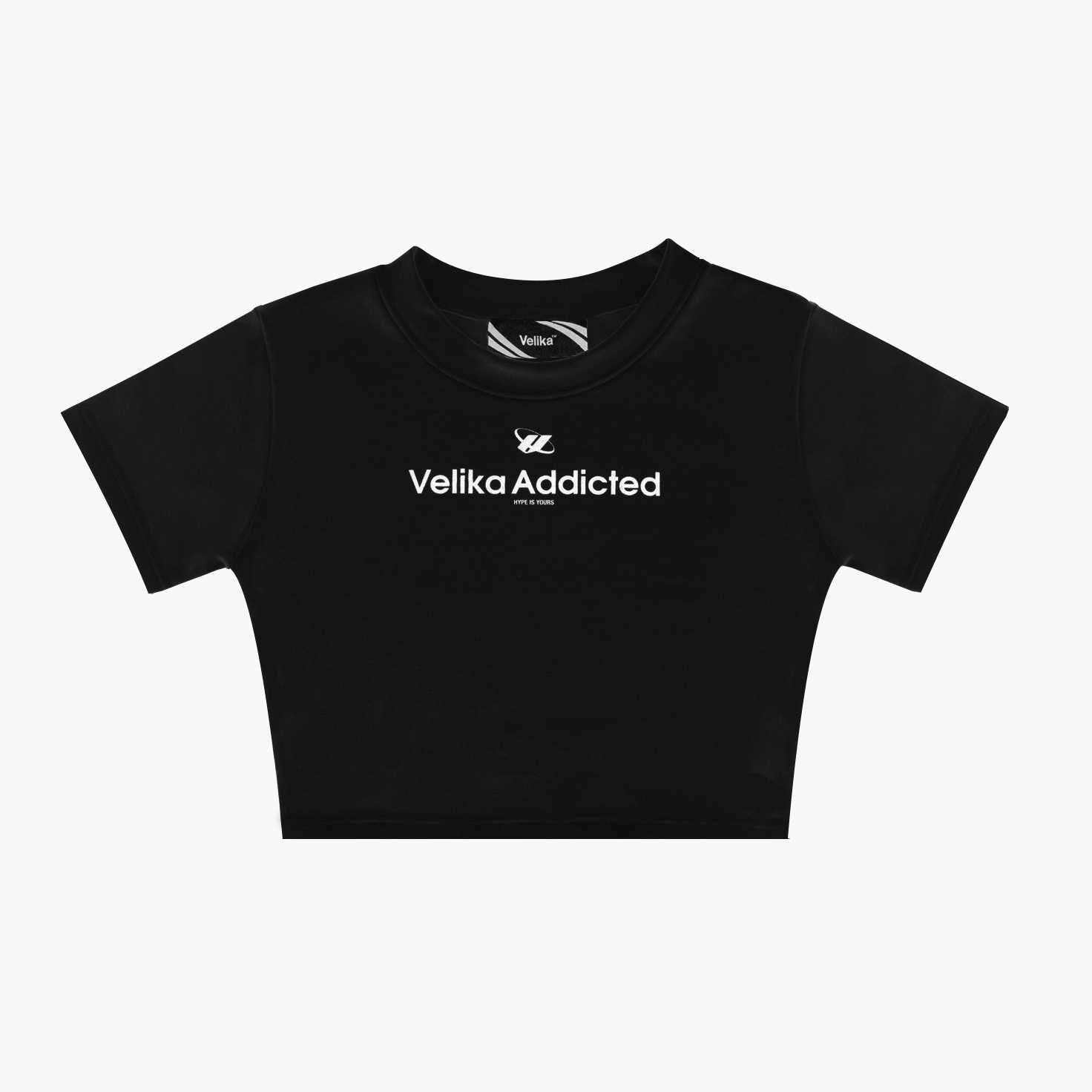 Orbit V Baby Crop Tee [Black]